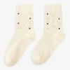 Sandro Crystal-embellished Stretch-cotton Socks -Mode Charm Shop R04102644 NATURELS M