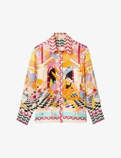 Sandro X Louis Barthélemy Graphic-print Silk Shirt