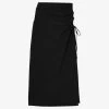 Sandro Cut-out Side-split Stretch-woven Midi Skirt -Mode Charm Shop R04102685 NOIRGRIS M