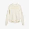 Ted Baker Basket-stitch Knitted Cotton-blend Jumper -Mode Charm Shop R04103250 WHITE M