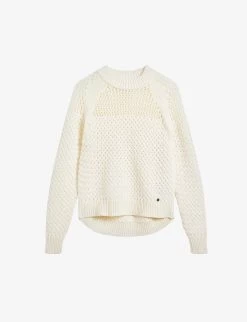 Ted Baker Basket-stitch Knitted Cotton-blend Jumper