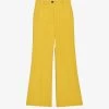 CLAUDIE PIERLOT Player Flared-leg Mid-rise Wool-blend Trousers -Mode Charm Shop R04103265 JAUNESORANGES M