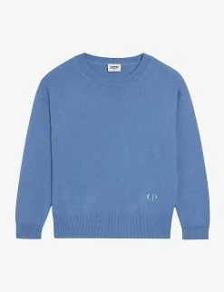CLAUDIE PIERLOT Madi Logo-embroidered Cashmere Jumper