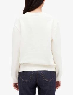 CLAUDIE PIERLOT Logo-embroidered Cotton-blend Jumper -Mode Charm Shop R04103322 NATURELS ALT03