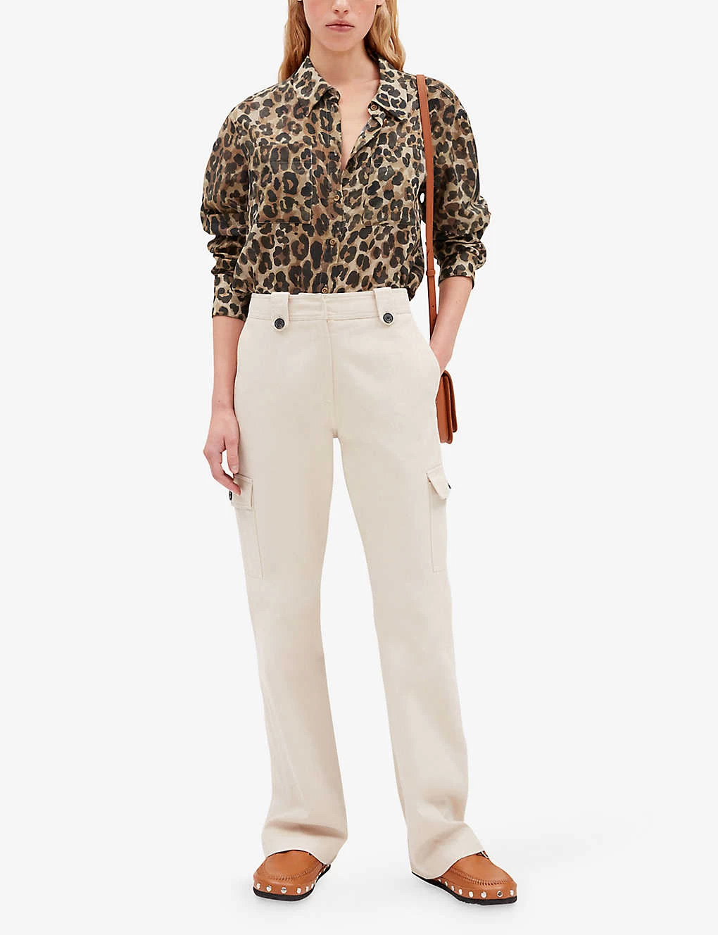 CLAUDIE PIERLOT Calisseleo Leopard-print Long-sleeve Cotton Shirt 4 CLAUDIE PIERLOT Calisseleo Leopard-print Long-sleeve Cotton Shirt - Image 2