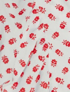 CLAUDIE PIERLOT Bambino Floral-print Wrap-around Cotton Blouse -Mode Charm Shop R04103397 DIVERS ALT04