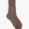 Gemstone-embellished Stretch-cashmere Socks -Mode Charm Shop R04103819 COCOA M