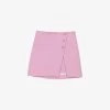 Maje Asymmetric Style Low-rise Stretch-woven Mini Skirt -Mode Charm Shop R04103983 VIOLETS M