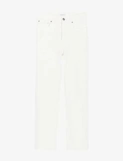 CLAUDIE PIERLOT Paquito Cropped Stretch-denim Jeans