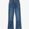 Maje Crystal-embellished Flared High-rise Stretch-denim Jeans -Mode Charm Shop R04104065 BLEUS M