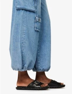 Hailey Patch-pocket Straight-leg High-rise Jeans -Mode Charm Shop R04104675 WORNWASH ALT04