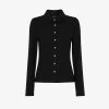 Whistles Ribbed Stretch-woven Shirt -Mode Charm Shop R04110033 BLACK M