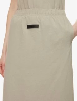 ESSENTIALS Brand-tab Cotton Midi Skirt -Mode Charm Shop R04111611 SEAL ALT04