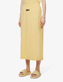 ESSENTIALS Cotton Midi Skirt -Mode Charm Shop R04111612 LIGHTTUSCAN ALT02