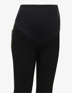 CITIZENS OF HUMANITY Emmanuelle Flared-leg High-rise Stretch-denim Maternity Jeans -Mode Charm Shop R04118497 PLUSHBLACK ALT02