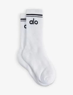 Throwback Stripe Stretch-cotton Blend Socks