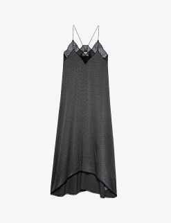 Zadig & Voltaire Risty Monogram-print Silk Maxi Dress
