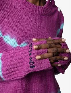 Zadig & Voltaire Malta Tie-dye Cashmere Jumper -Mode Charm Shop R04121839 MAUVE ALT04