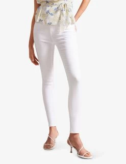 Ted Baker Five-pocket High-rise Stretch-denim Skinny Jeans -Mode Charm Shop R04122566 WHITE ALT02