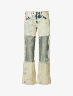 Cut-out Regular-fit High-rise Jeans