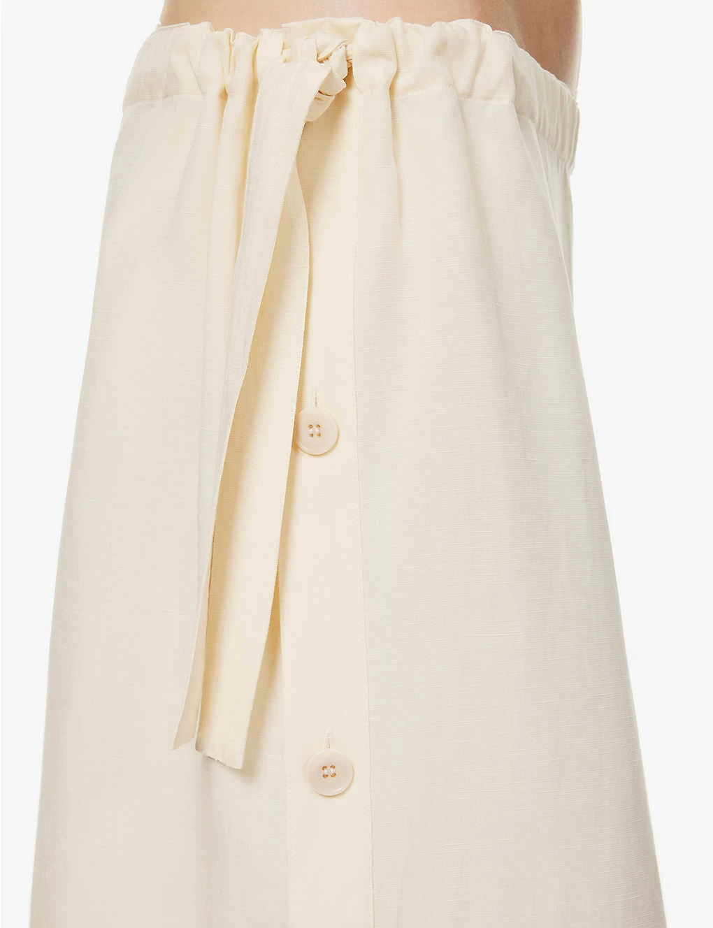 Toteme High-rise Drawstring-waist Woven Midi Skirt 7 Toteme High-rise Drawstring-waist Woven Midi Skirt - Image 5