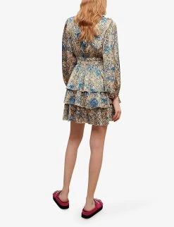Maje Ritaca Abstract-pattern Woven Mini Dress -Mode Charm Shop R04125518 IMPRIME ALT03
