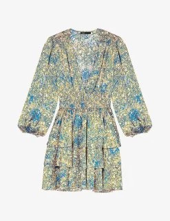 Maje Ritaca Abstract-pattern Woven Mini Dress