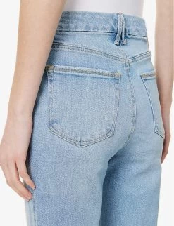 GOOD AMERICAN Good Curve Flared Mid-rise Stretch-denim Jeans -Mode Charm Shop R04125899 INDIGO436 ALT06