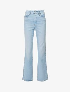 GOOD AMERICAN Good Curve Flared Mid-rise Stretch-denim Jeans