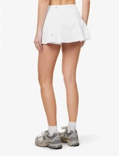 Lululemon Pace Rival Drawstring-waist Stretch-woven Mini Skirt -Mode Charm Shop R04127287 WHITE ALT03