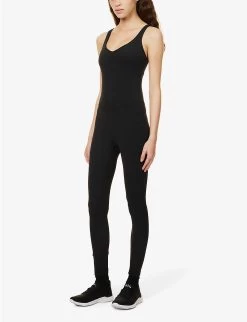 Lululemon Align Slim-fit Stretch-jersey Unitard -Mode Charm Shop R04127292 BLACK ALT02