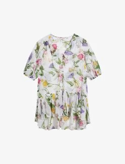 Ted Baker Floral-print Woven Mini Dress