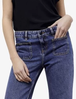 THE KOOPLES Low-rise Flared Denim Jeans -Mode Charm Shop R04129066 BLUE6 ALT04