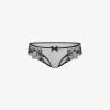 AGENT PROVOCATEUR Lindie Mid-rise Embroidered Floral Mesh Briefs -Mode Charm Shop R04129120 BLACK M