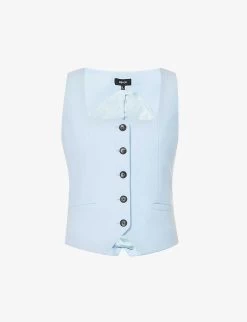 ME AND EM Square-neckline Wool-blend Vest