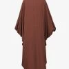 Valentino Cape-overlay Dolman-sleeve Silk-crepe Midi Dress 2 Valentino Cape-overlay Dolman-sleeve Silk-crepe Midi Dress -Mode Charm Shop R04135621 CHESTNUTCREAM M