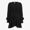 AllSaints Zora Ruffled Woven Mini Dress -Mode Charm Shop R04136396 BLACK M