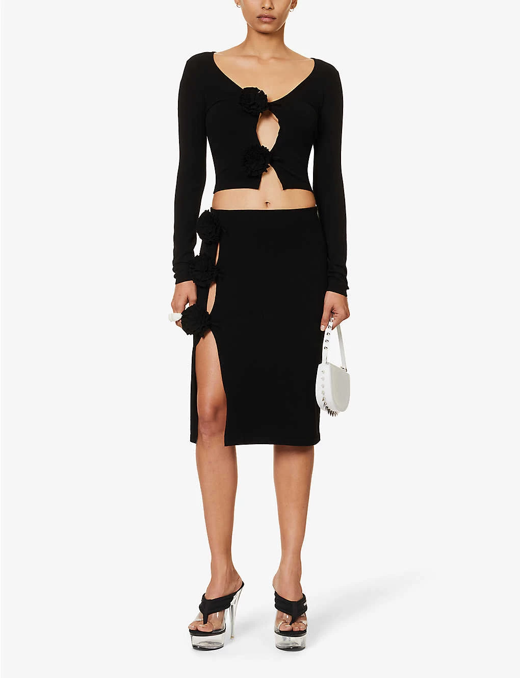 Jean Paul Gaultier Flower Floral-appliqué Knitted Top 4 Jean Paul Gaultier Flower Floral-appliqué Knitted Top - Image 2