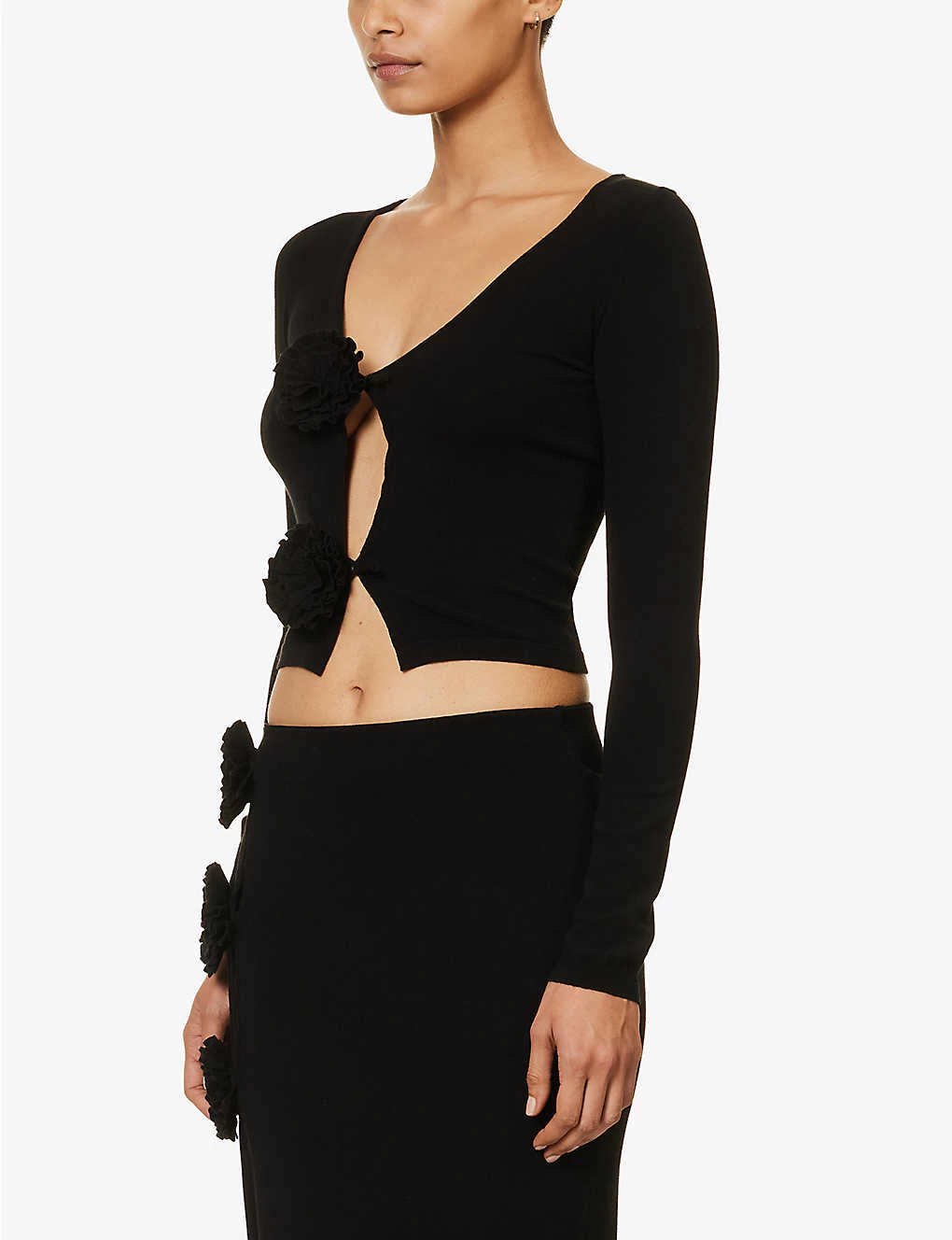 Jean Paul Gaultier Flower Floral-appliqué Knitted Top 5 Jean Paul Gaultier Flower Floral-appliqué Knitted Top - Image 3