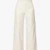 ME AND EM Herringbone-pattern Straight-leg Cotton Trousers -Mode Charm Shop R04141801 ECRU M