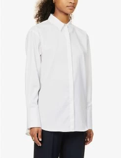 ME AND EM Relaxed-fit Cotton Shirt -Mode Charm Shop R04141821 WHITE ALT02