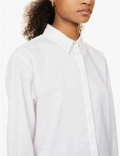 ME AND EM Relaxed-fit Cotton Shirt -Mode Charm Shop R04141821 WHITE ALT04