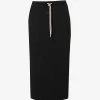 ESSENTIALS Drawstring Cotton-blend Midi Skirt -Mode Charm Shop R04142429 JETBLACK M