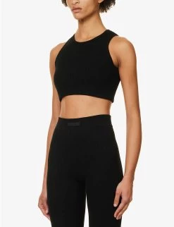 ESSENTIALS Sport Slim-fit Knitted Top 9 ESSENTIALS Sport Slim-fit Knitted Top -Mode Charm Shop R04142430 JETBLACK ALT02