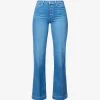 Paige Leenah Flared-leg High-rise Stretch-denim Jeans -Mode Charm Shop R04144096 MIDBLUEMINIMALWASH M