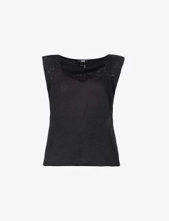 Paige Giulia Embroidered Linen Top