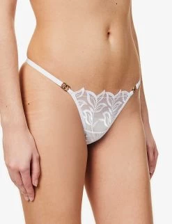 BLUEBELLA Isadora Mid-rise Stretch-lace Briefs 9 BLUEBELLA Isadora Mid-rise Stretch-lace Briefs -Mode Charm Shop R04144707 WHITE ALT02