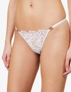 BLUEBELLA Isadora Mid-rise Stretch-lace Briefs 11 BLUEBELLA Isadora Mid-rise Stretch-lace Briefs -Mode Charm Shop R04144707 WHITE ALT04