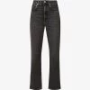 AGOLDE Stovepipe Straight-leg High-rise Stretch-denim Jeans -Mode Charm Shop R04148472 METALMDWASHEDBLACK M