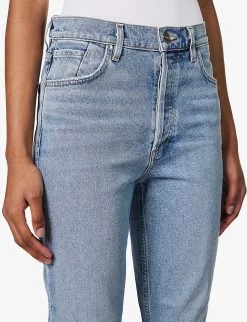 The Morgan Straight-leg High-rise Cotton-blend Jeans -Mode Charm Shop R04148542 WAYLANDPALEVINTIND ALT05